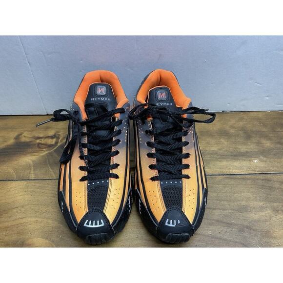 Nike Shox R4 Neymar Shoes Sneakers Black Orange Gym BV1111-100 Mens Size 9.5 main image 7